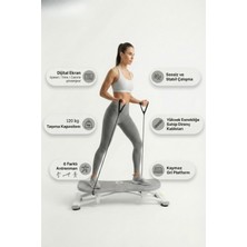 Gy Atelier Kochler Slider Evde Kaykay Spor Aleti – Dijital Ekranlı Kaydırmalı Fitness Board, 6 Fonksiyonlu