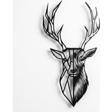 Metal Geyik Kafası Doğal Metal Duvar Sanatı 3D Geyik Silueti Metal Duvar Dekoru Ev Dekorasyonu Geyik Heykeli Geyik Boynuzu Metal Işaret Metal Charm (16 G x 30 Y / 46 x 76CM)