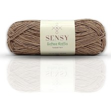 Softee Raffia Yumuşak Rafya Ip Kağıt Ip Tığ Ipi El Örgü Ip Hobi Ip Supla Iplik Ipi Açık Kahverengi