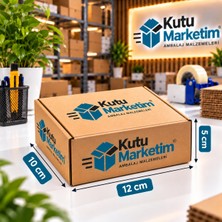 Kutu Marketim Kutumarketim 12X10X5 cm 25 Adet - Kilitli E Ticaret Kutusu - Kargo Kutusu - Paketleme Kutusu -Internet Kutusu -0.20 Ds