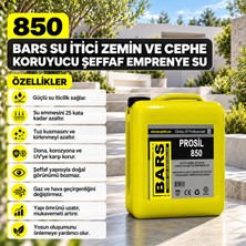 Bars Arge Toptan Prosil 850 Su Itici Zemin ve Cephe Koruyucu Şeffaf Emprenye Su Yalıtımı 5 kg