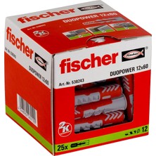 Tr Duopower 12 x 60, Evrensel Dübel, Güçlü 2 Bileşenli Dübel, Beton, Tuğla, Taş Vb. Sabitlem