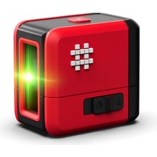 15M Menzilli Mini Çapraz Çizgi Lazer Yeşil Işın Otomatik Kendini Düzleme Bataryalı USB Şarjlı