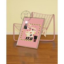Des Vu Print Kuyruklu Kedi Posteri, Çerçevesiz Kedi Temalı Poster