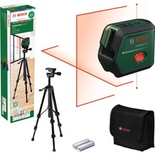 Universallevel 2 Çapraz Çizgili Lazer Tripodlu (Lazer Haç, Hassas Hizalama ve Kolay Referans Aktarımı Için Entegre Lehim Noktaları Dahil, Kartonda)