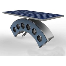 Güneş Enerjili Su Geçirmez Dış Mekan Ağaç Spotu 6 Ledli Solar Bahçe Dekoru Sütun Aydınlatma (Beyaz)
