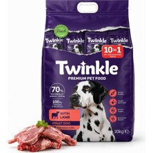 Kuzulu Yetişkin Köpek Maması 10 kg - Kuzu Etli Kuru Köpek Maması -%70 Hayvansal Protein - Tam ve Dengeli Beslenme - Tüy ve Deri Desteği