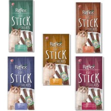 Tr Kedi Stick Ödül Maması Seti, 5'li Paket, Karışık Çeşitler