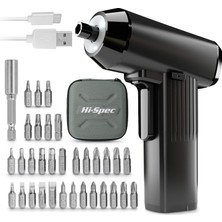 Yüksek Spec Tasarım Akülü Tornavida Siyah 3.6V USB Mini Akülü Tornavida ve Uç Seti. Bir Çantada 33 Popüler Bit Boyutuyla Yeni Bir Tasarımda Şarj Edilebilir