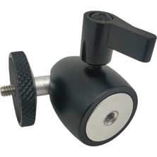 Ball-03 Tripod Top Kafa 360 Derece Ball Head 1/4 Metal Kamera ve Işık Sabitleyici