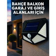Marsilyan Solar LED Bahçe Aydınlatma Lambası 3 Işık Modlu Sensörlü Duvar Tipi Dış Mekan
