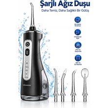Exenar Şarjlı Ağız Duşu Diş Banyosu Cihazı Diş Arası Su Püskürtmeli Diş Teli Implant Temizleme Aleti Ipx7