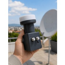 Marsilyan Uydu Anten Lnb Twin Çıkışlı 0.1 Db Ku Band 4K Ultra Hd Uyumlu