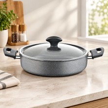 Hace Bazaar Granit Basık Karnıyarık Tencere 24 cm -Hcb