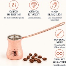 Soy Türkiye Soy 85 ml Gümüş Kaplama Bakır Türk Kahvesi Cezvesi – Sağ El
