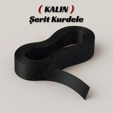 Siyah Kurdele 2 cm 10 Metre, Bohça Çeyiz Özel Gün Hediye Süsleme Kurdelesi