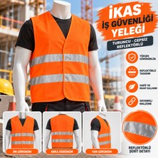 Vento Iş Güvenliği Ikaz Cepsiz Mühendis Turuncu Yelek Xl Beden