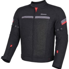 4Riders Valencia Yazlık CE Sertifikalı Korumalı Motosiklet Montu Siyah