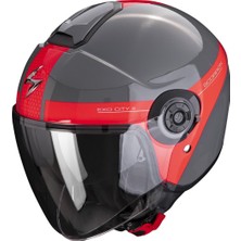 Scorpion EXO City 2 Short Açık Motosiklet Kaskı Gri  Kırmızı