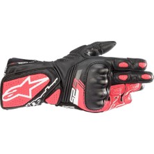 Alpinestars Stella SP-8 V3 Korumalı Kadın Motosiklet Eldiveni Siyah  Pembe
