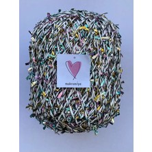 Premıum Metalik Confeti Kâğıt Rafya IP(50GR/M+-5)SIMLI Parlak Abiye Polyester Şapka Örgü Ipi