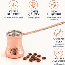 Soy Türkiye Soy 140 ml Gümüş Kaplama Bakır Türk Kahvesi Cezvesi – Sağ El