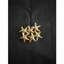 Gold Yıldız Düğme 25 mm 40 Boy 6 Adet