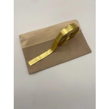 Sim Deri Biye Gold 10 Metre Uzunluk- 2 cm Genişlik - Verev Katlı Sim Deri Biye 10 Metre