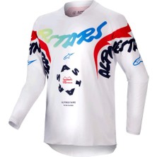 Alpinestars Youth Racer Hana Genç Kros Motosiklet Jersey Kırmızı  Beyaz