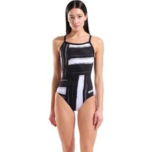 Arena Grid Swimsuit Lightdrop Back Kadın Yüzücü Mayo