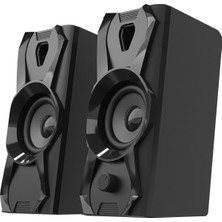 Hoparlör Speaker USB 1+1 Mikado MD-166 Siyah