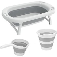 Tr Katlanabilir Bebek Küveti Seti - Ergonomik Banyo Kovası ve Maşrapası, CAN.BABY.032