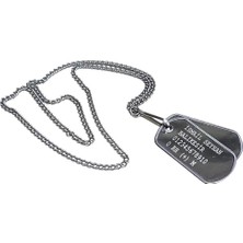 Seyhan Askeri Malzeme Orjinal Künyesi - Lazer Kazıma - Army Dog Tag