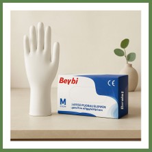 Bezos Lateks Pudralı Muayene Eldiveni M 100LÜ HB006