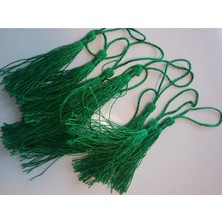 9 Adet Püskül Ip Çimen Yeşili ( Ipli Uzunluk 12 Cm, Püskül Uzunluğu 8 Cm)