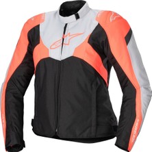 Alpinestars Stella T-JAWS V4 WP Korumalı Kadın Motosiklet Montu Siyah  Gri  Oranj