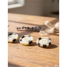 25 Mm(40 Boy)Kahverengi Detaylı Polyester Trençkot Düğmesi(8 Adet)
