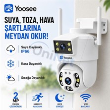 Çift Kameralı Wifi Ptz Güvenlik Kamerası 355° Dönebilen Ip Kamera