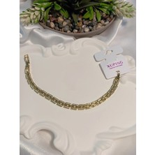 Xuping Jewelry 14K Altın Kaplama Zirkon Taşlı Şık Kadın Bileklik - 20 cm