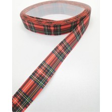 Siyah Kırmızı Kareli Grogren Kurdele 2,5 cm 1 Metre – Kurdele – Kurdele