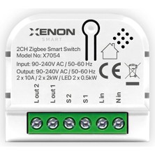 Zigbee Akıllı Ikili Anahtar Işık Şalteri Röle Modülü Mobil Uygulama Denetimli Tuya Uyumlu Google Home/alexa Destekli Switch X7054