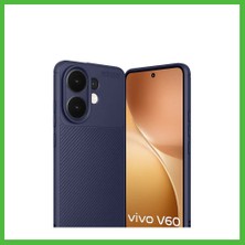 Bezos Vivo V60 5g Uyumlu Auto Focus Karbon Kapak - Lacivert Arz