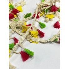 Pamuklu Püskül Şerit / Otantik Püskül Şerit / 3 cm / 2 Metre