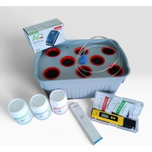 Egedor 8 Lt Topraksız Tarım Seti Hidroponik Yetiştirme Kutusu - Yetiştirme Sistemi+Besinler+Ec ve Ph Metre
