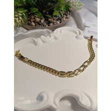 Xuping Jewelry 14K Altın Kaplama Taş Detaylı Zincir Bileklik (19-21 Cm)