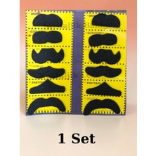 Nostaljik Lezzetler 1 Set (12'li) Takma Yapışkan Bıyık,sahte Bıyık Eğlenceli Parti ve Kostüm Aksesuarı