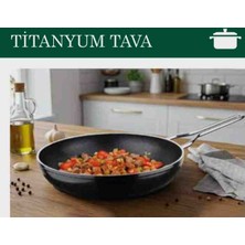Lines Titanyum Granit 28 cm Teksap Tava