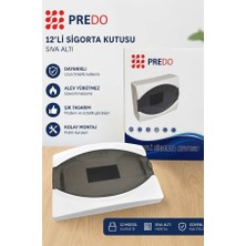 Predo Sigorta Kutusu 12'li Sıva Altı Füme Kapaklı Otomat Panosu