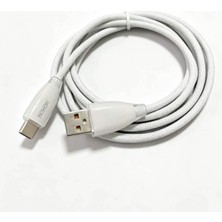 Nohon 6A Süper Hızlı Şarj Kablosu Type-C 1.5 Metre (2 Adet / 2'li Paket) - 65 Damarlı Saf Bakır Beyaz
