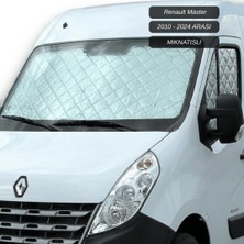Camperial Renault Master Için Termal Güneşlik Seti, 2010-2026 Uyumlu, Mıknatıslı, Metalize Kumaş, 3 Parça